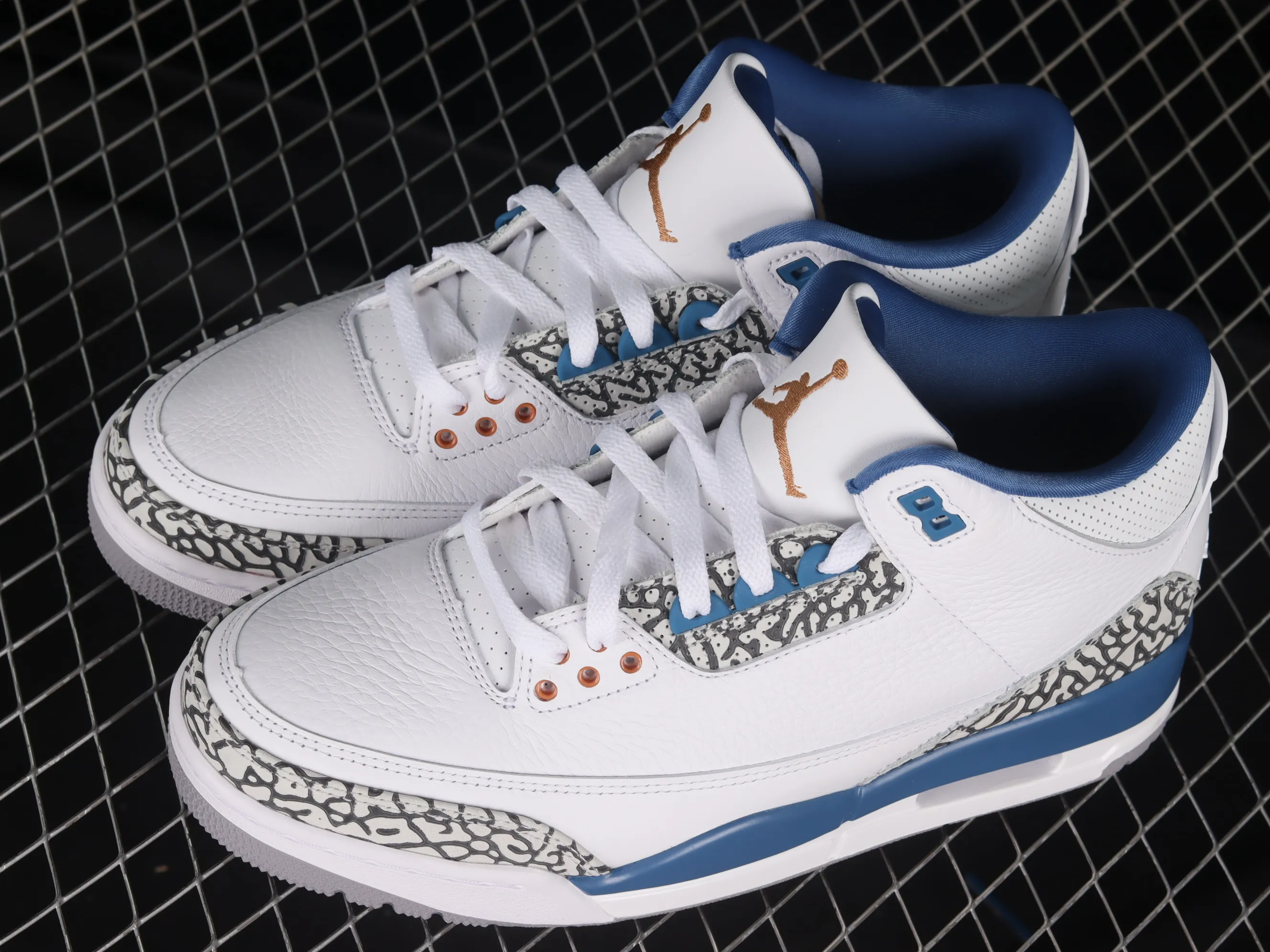 All categories Air Jordan Jordan series basketball shoes Air Jordan 3 foreign trade version Air Jordan Retro AJ3 Joe 3 White and Blue Wizards CT8532-148